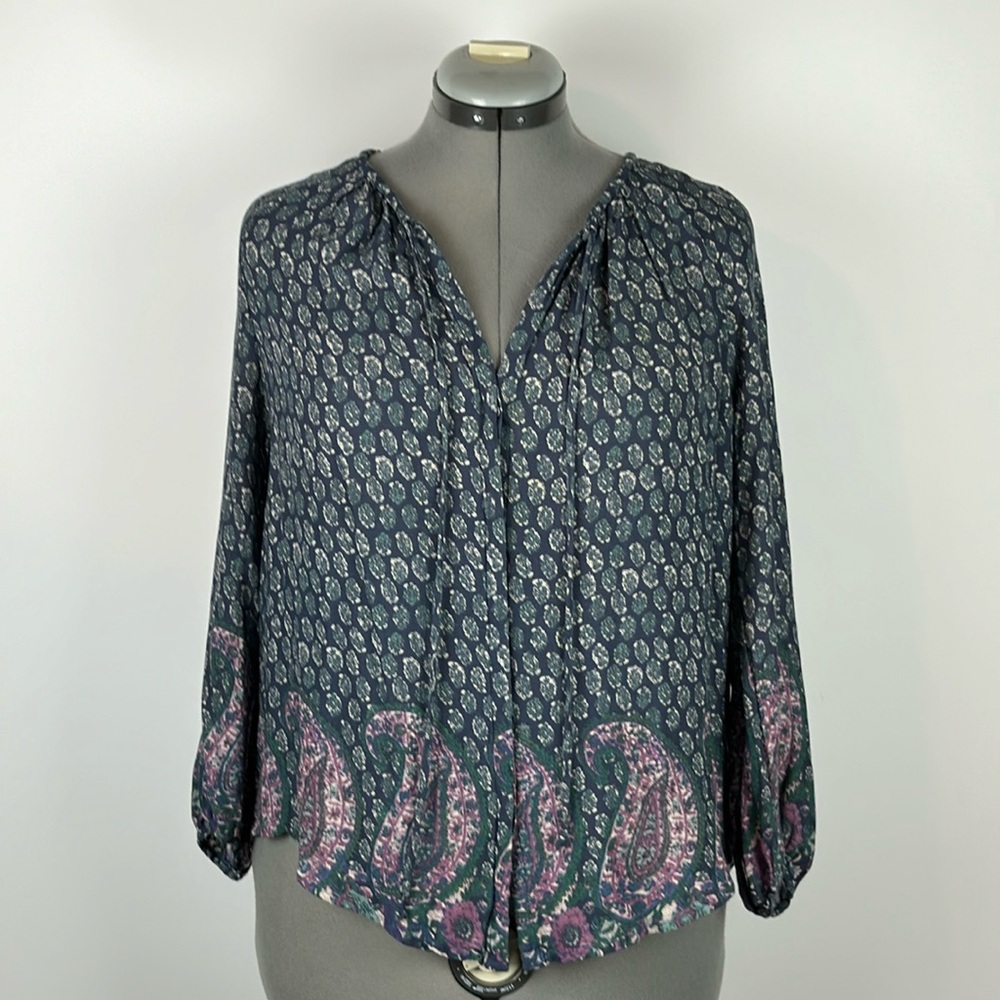 LUCKY BRAND™️ Women's Size L Bohemian 3/4 Sleeve Blouse